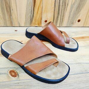 Eddie Bauer Italian Leather Slip on Sandals Size 8.5